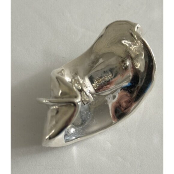 E&L Sterling Silver Electroform Statement Earrings Israel - Picture 10 of 10